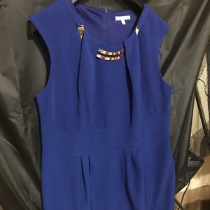 Women’s Royal BlueDress with built in necklace.